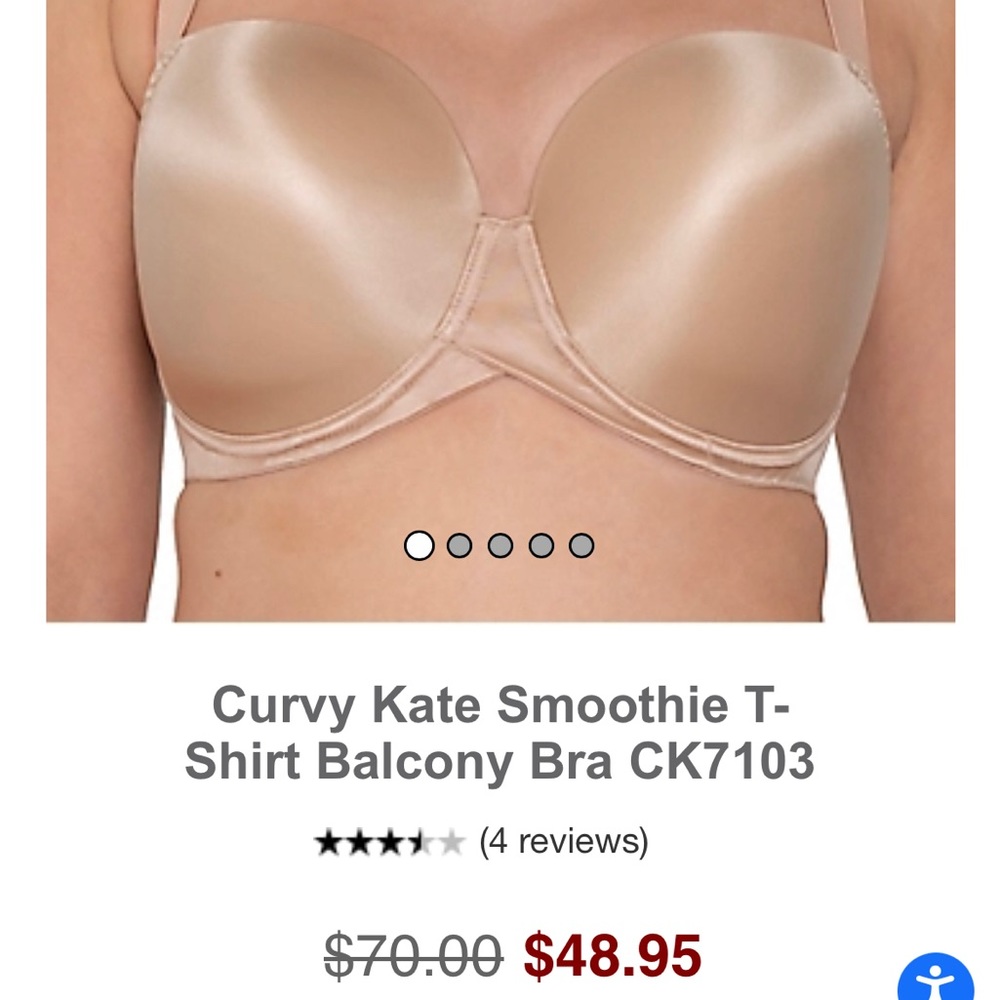 36K Curvy Kate smoothie T-shirt bra